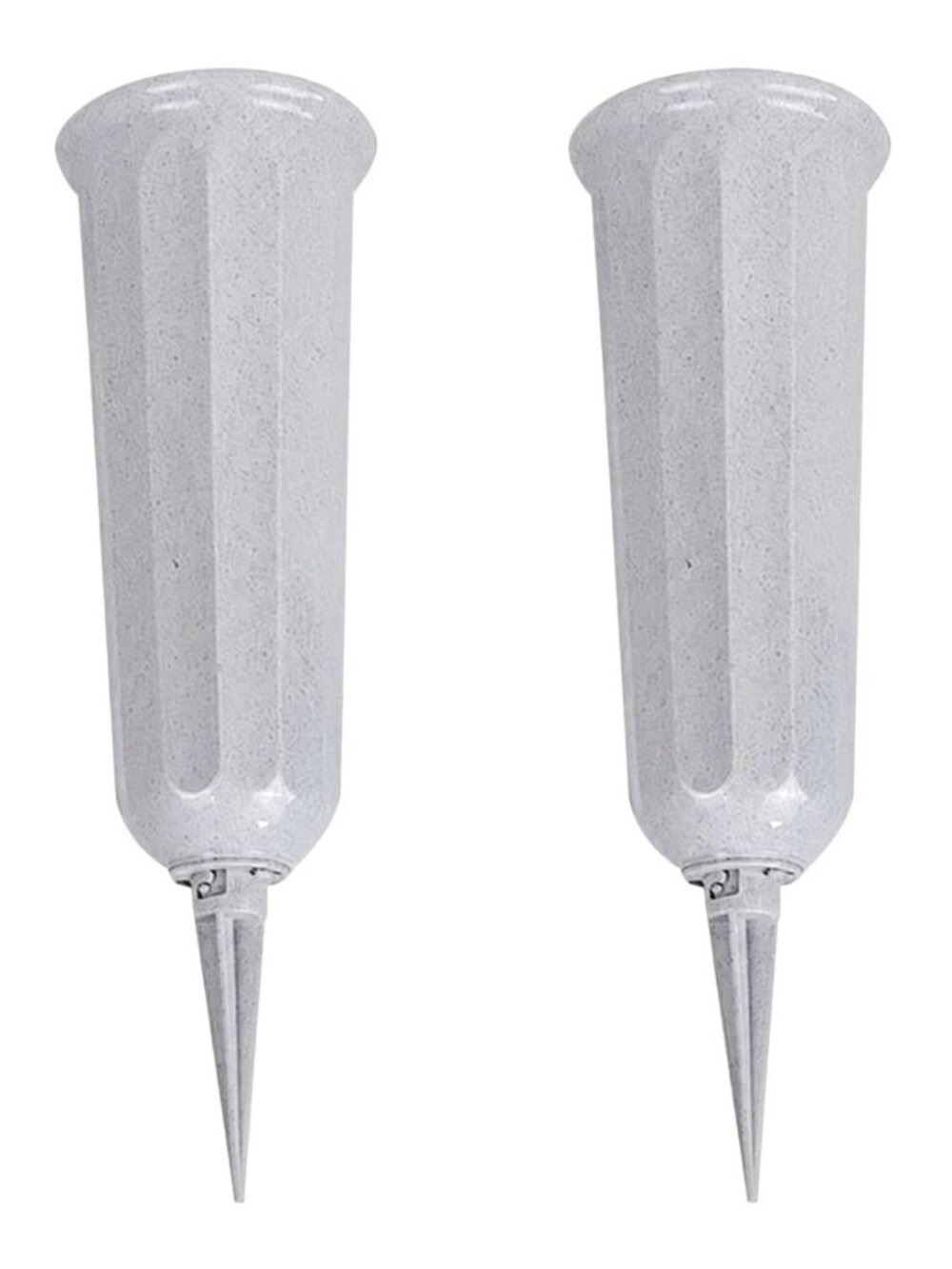 Set of 2 Grave Flower Holders Cemetery Vase with Stake Memorial Floral Vase